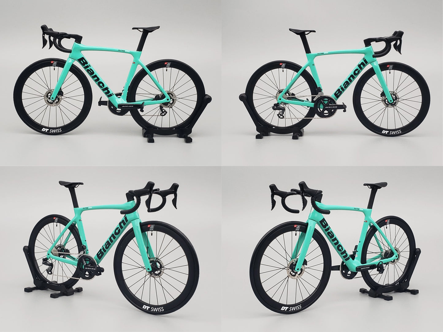 UNPAINTED/UNASSEMBLED White Mold - Hobbit Bike 1/12 Scale Plastic Road Bike Model Kit - HB01-0023 - BIANCHI XR4