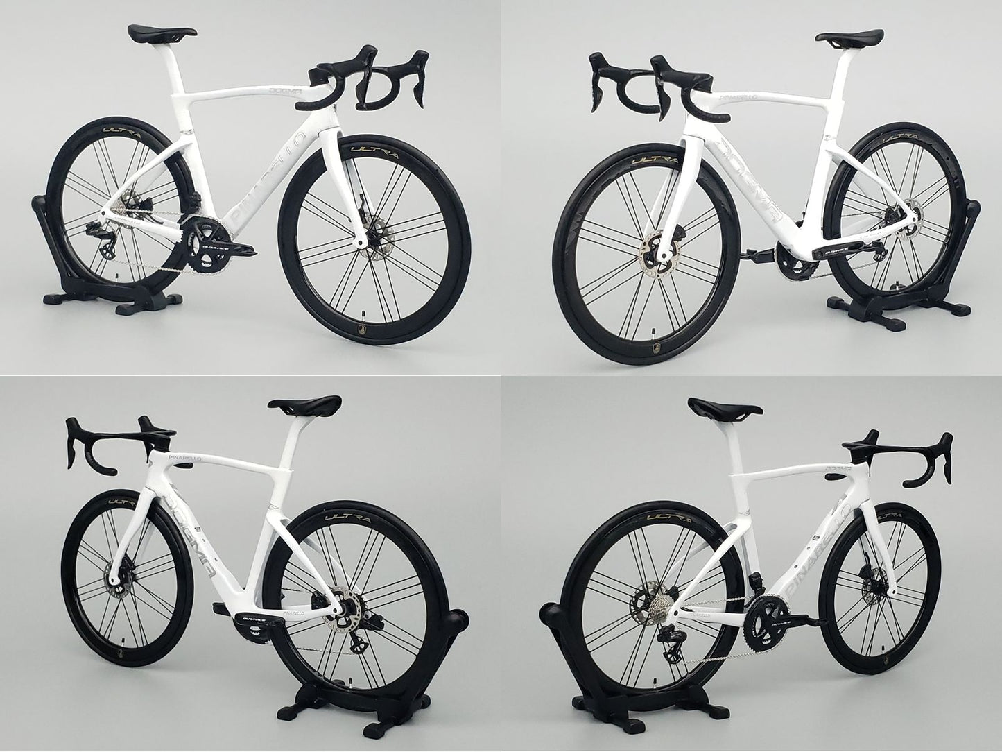 UNPAINTED/UNASSEMBLED White Mold - Hobbit Bike 1/12 Scale Plastic Road Bike Model Kit - HB01-0014 - Pinarello F