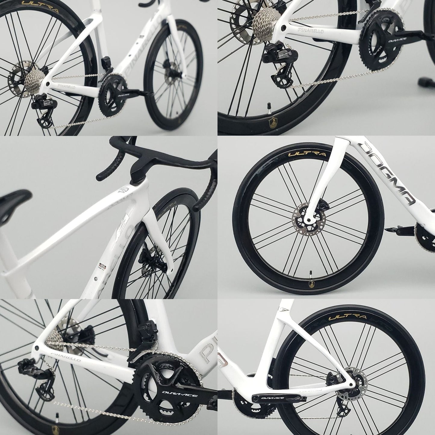 UNPAINTED/UNASSEMBLED White Mold - Hobbit Bike 1/12 Scale Plastic Road Bike Model Kit - HB01-0014 - Pinarello F
