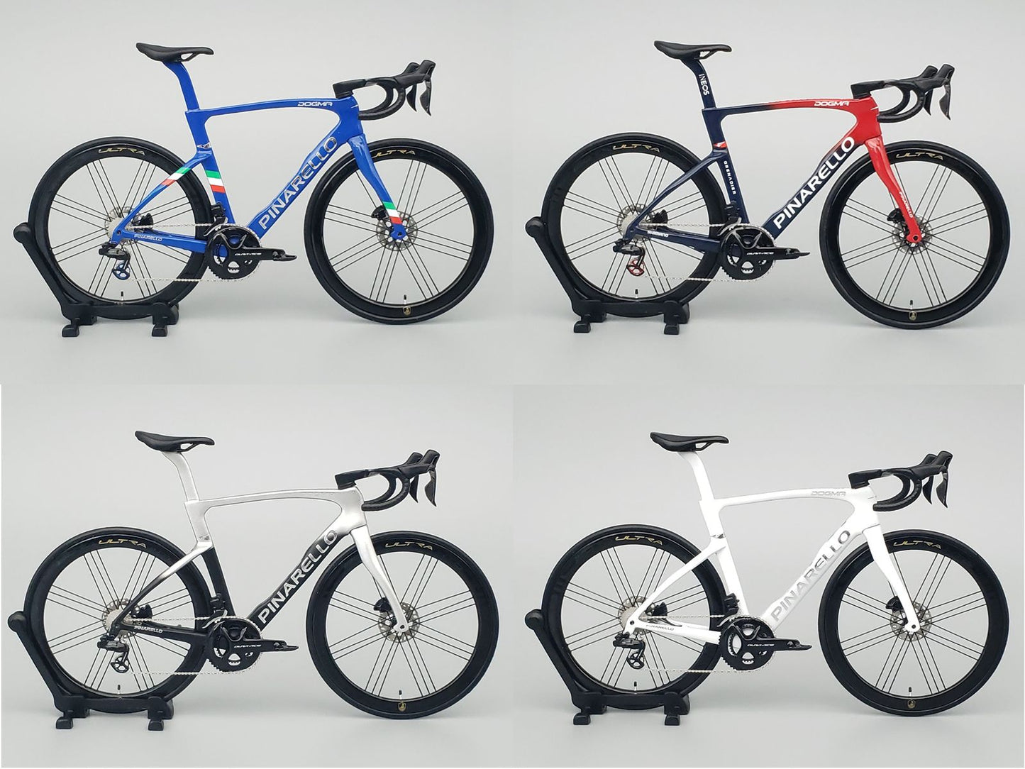 UNPAINTED/UNASSEMBLED White Mold - Hobbit Bike 1/12 Scale Plastic Road Bike Model Kit - HB01-0014 - Pinarello F