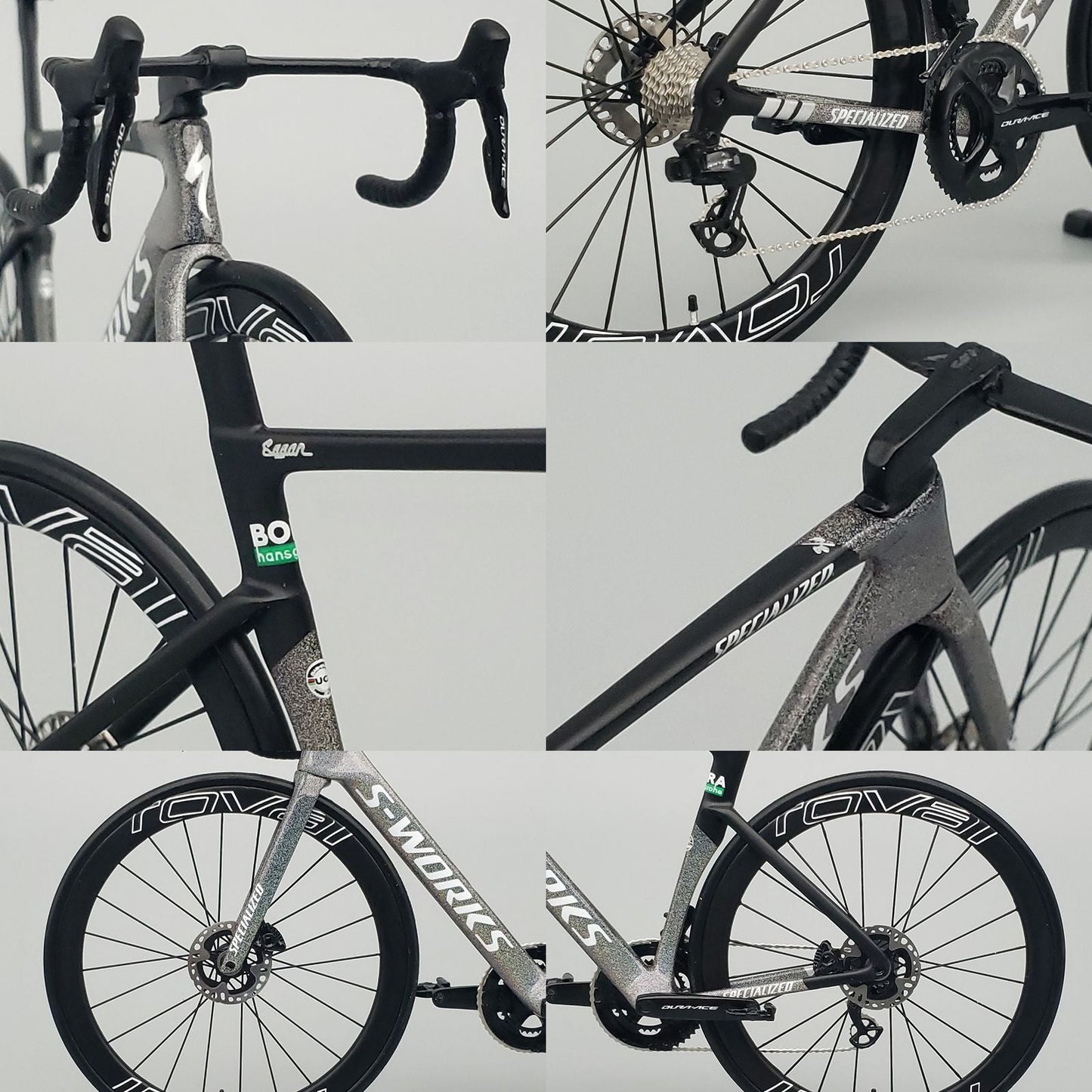 PREASSEMBLED & PAINTED - Hobbit Bike 1/12 Road Bike Model - HB01-0012A - Specialized S-Works Venge