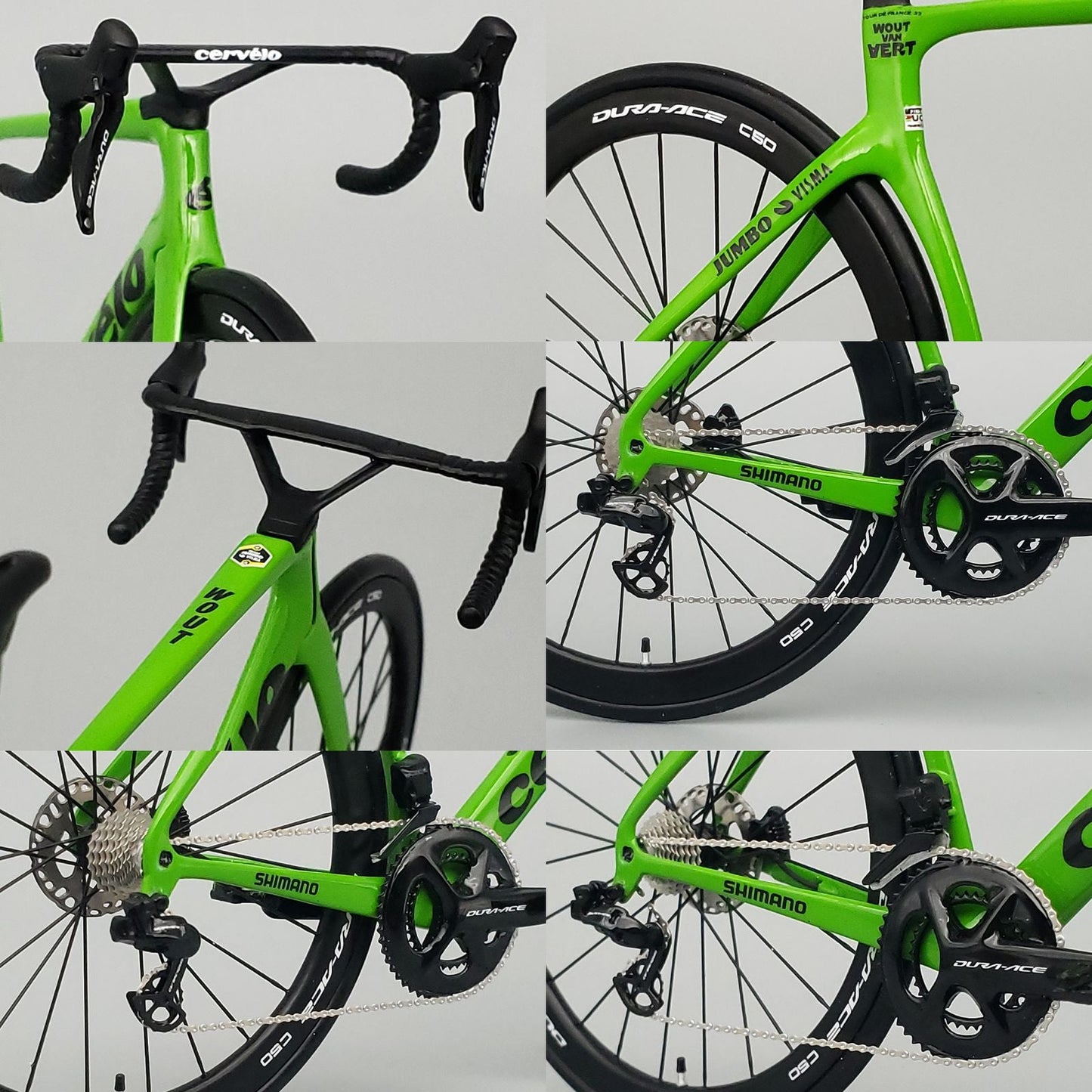 UNPAINTED/UNASSEMBLED White Mold - Hobbit Bike 1/12 Scale Plastic Road Bike Model Kit - HB01-0010 - Cervelo S5
