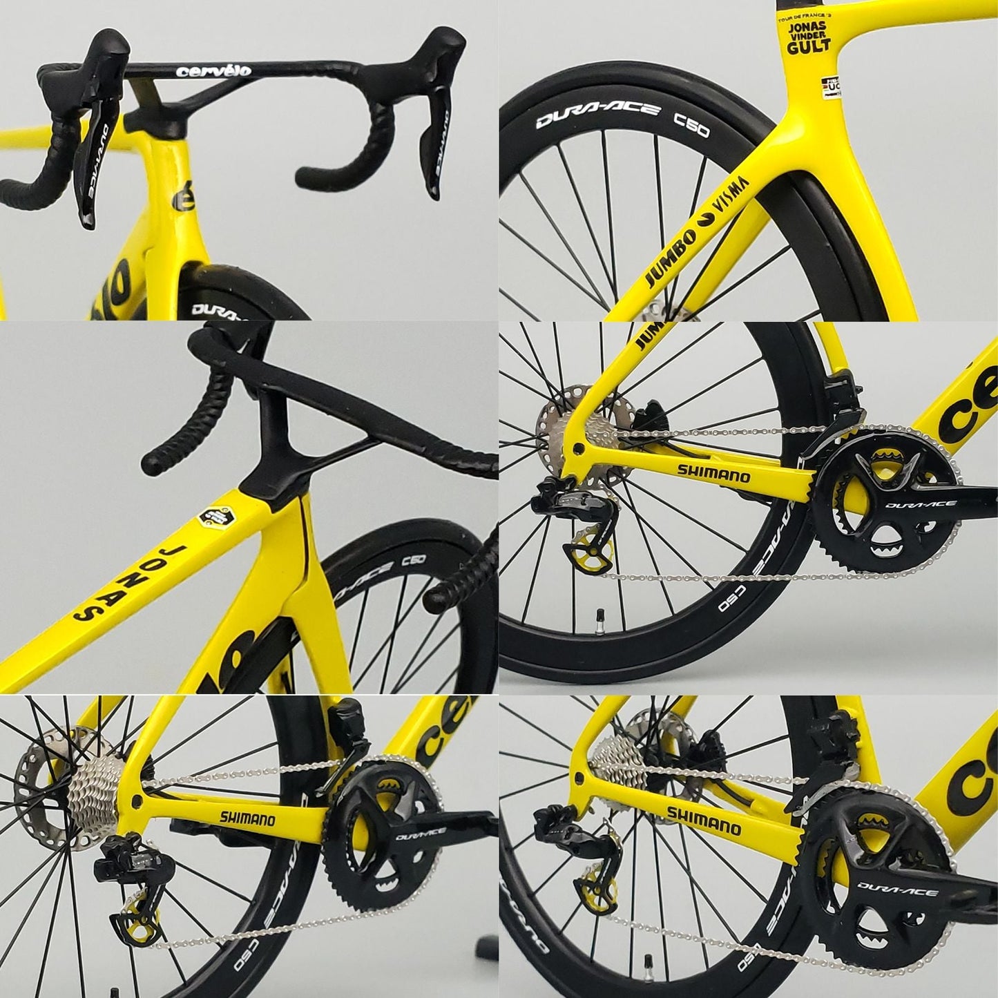 PREASSEMBLED & PAINTED - Hobbit Bike 1/12 Road Bike Model - HB01-0010A - Cervelo s5