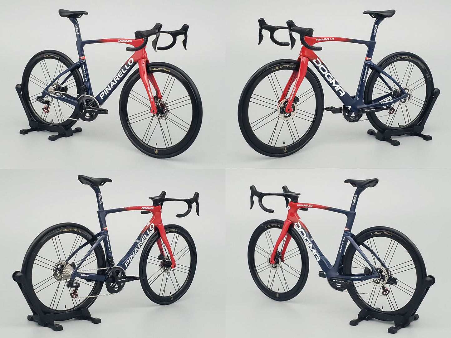 UNPAINTED/UNASSEMBLED White Mold - Hobbit Bike 1/12 Scale Plastic Road Bike Model Kit - HB01-0014 - Pinarello F