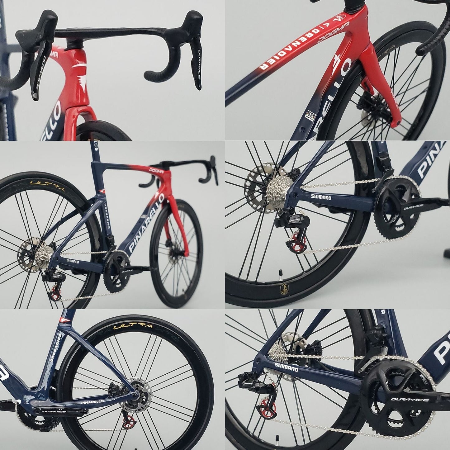 UNPAINTED/UNASSEMBLED White Mold - Hobbit Bike 1/12 Scale Plastic Road Bike Model Kit - HB01-0014 - Pinarello F