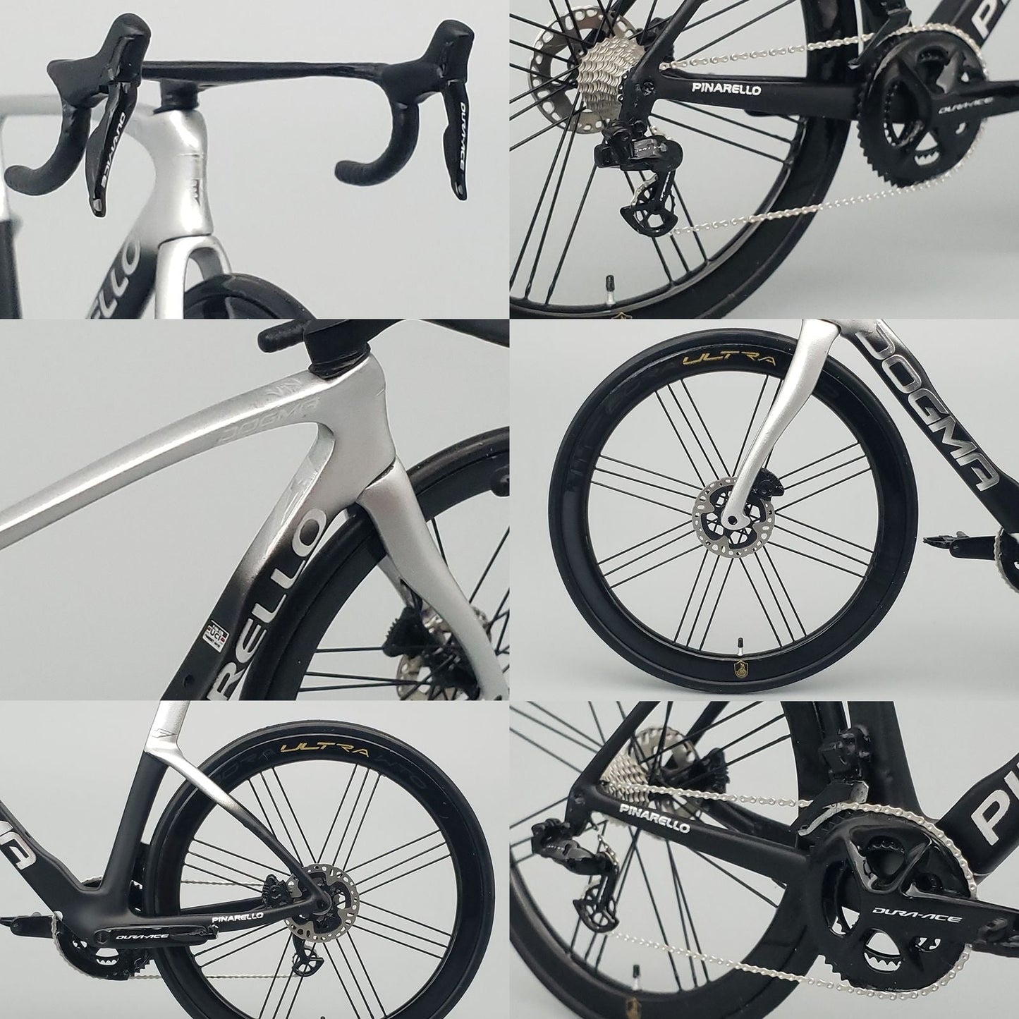 UNPAINTED/UNASSEMBLED White Mold - Hobbit Bike 1/12 Scale Plastic Road Bike Model Kit - HB01-0014 - Pinarello F