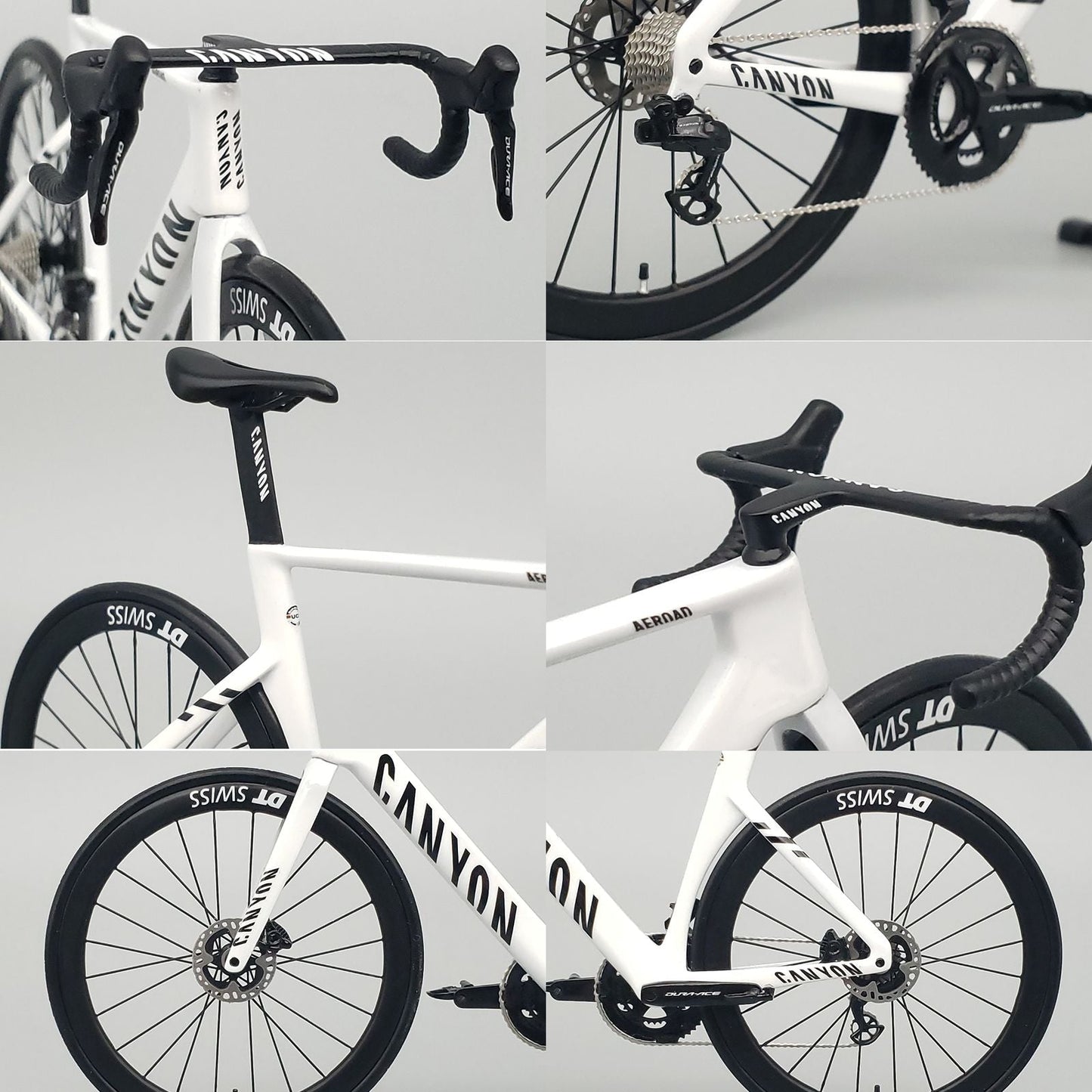 UNPAINTED/UNASSEMBLED White Mold - Hobbit Bike 1/12 Scale Plastic Road Bike Model Kit - HB01-0011 - Canyon Aeroad